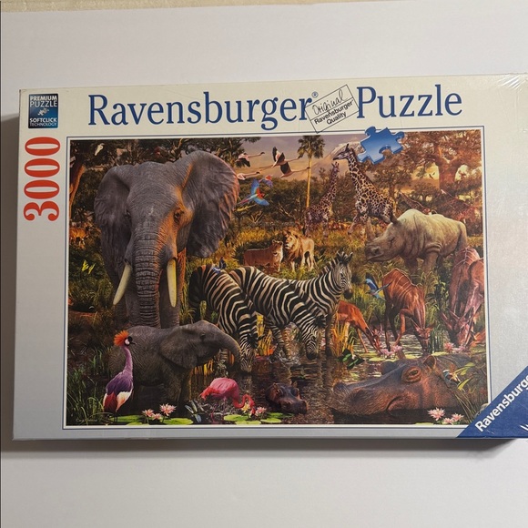 Ravensburger Other - Vintage. Ravensburger African Animal World Multicolor Wildlife Puzzle. 3000 ps.